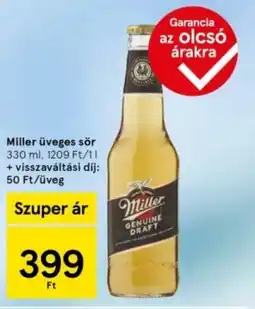 Tesco Miller üveges sör ajánlat