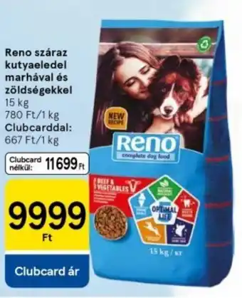 Tesco Reno száraz kutyaeledel marhával és zöldségekkel ajánlat