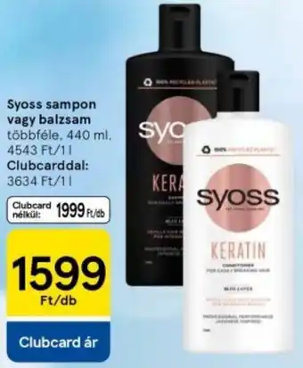 Tesco Syoss sampon / balzsam ajánlat