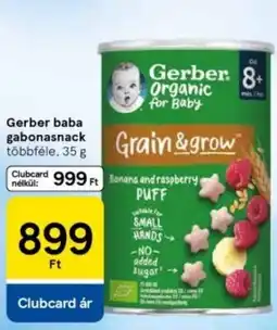 Tesco Gerber baba gabonasnack ajánlat