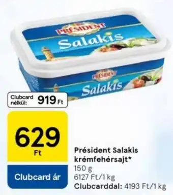 Tesco Président Salakis krémfehérsajt ajánlat