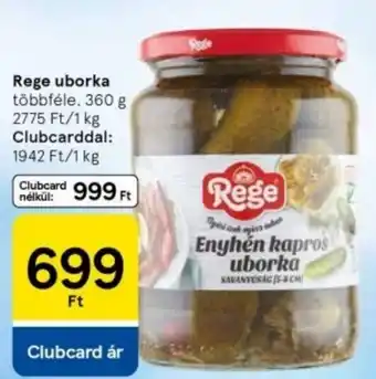 Tesco Rege uborka ajánlat