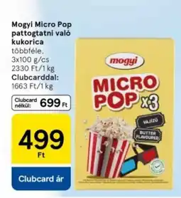 Tesco Mogyi Micro Pop pattogtatni való kukorica ajánlat