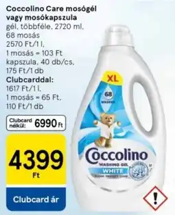 Tesco Coccolino Care mosógél / mosókapszula ajánlat