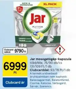 Tesco Jar mosogatógép-kapszula ajánlat