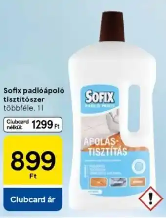 Tesco Sofix padlóápoló tisztítószer ajánlat