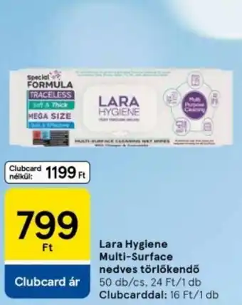 Tesco Lara Hygiene Multi-Surface nedves törlőkendő ajánlat