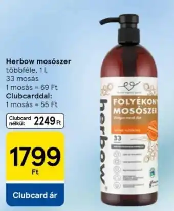 Tesco Herbow mosószer ajánlat