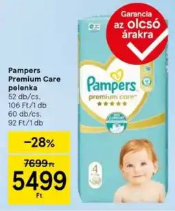 Tesco Pampers Premium Care pelenka ajánlat