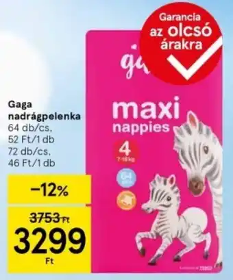 Tesco Gaga nadrágpelenka ajánlat