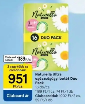 Tesco Naturella Ultra Duo Pack ajánlat