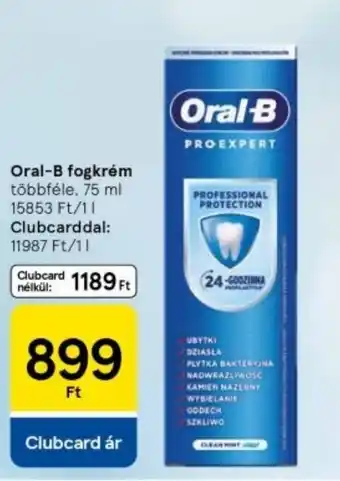 Tesco Oral-B fogkrém ajánlat