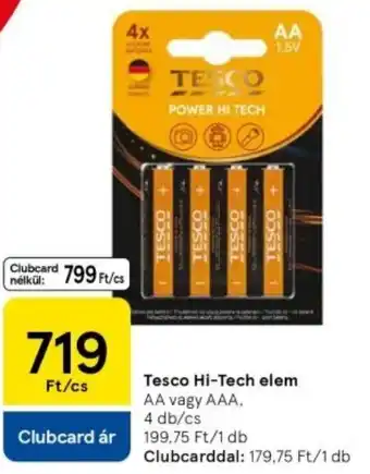 Tesco Tesco Hi-Tech elem ajánlat