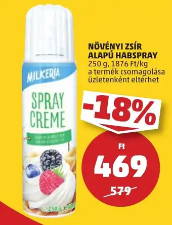 PENNY Növényi zsír alapú habspray ajánlat