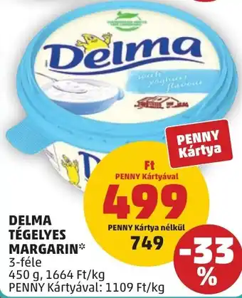 PENNY Delma tégelyes margarin ajánlat