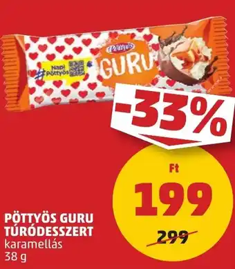 PENNY Pöttyös guru túródesszert ajánlat