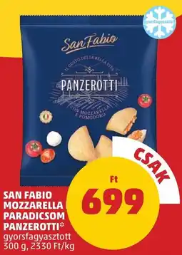 PENNY San Fabio mozzarella paradicsom panzerotti ajánlat