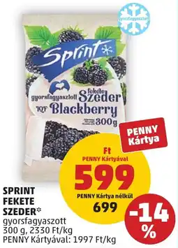 PENNY Sprint Fekete szeder ajánlat