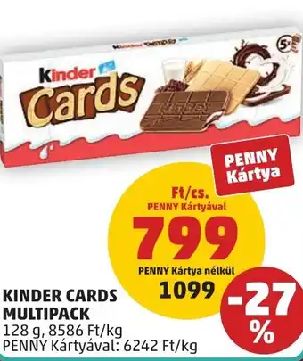 PENNY Kinder Cards multipack ajánlat