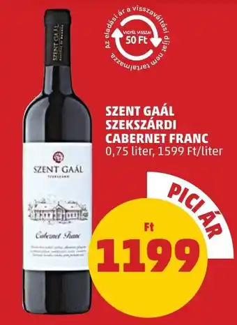 PENNY Szent Gaál Szekszárdi Cabernet Franc ajánlat