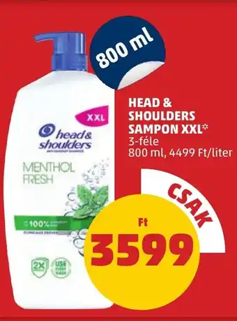 PENNY Head&Shoulders sampon XXL ajánlat