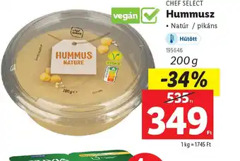 Lidl Chef Select Hummusz ajánlat