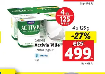 Lidl Danone Activia Pille Natur Joghurt ajánlat