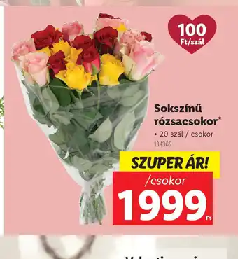 Lidl Sokszínű rzsacsokor ajánlat