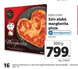 Lidl Pizza d'Oro Szív alakú Margherita pizza ajánlat