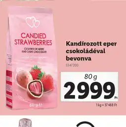 Lidl Kandirozott eper csokoládéval bevonva ajánlat