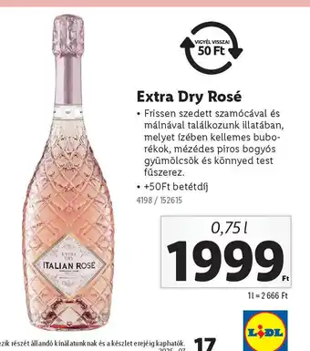 Lidl Extra Dry Rosé ajánlat