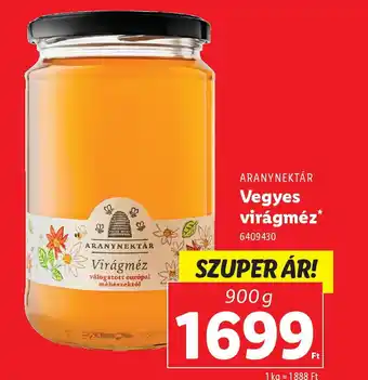 Lidl Aranynektár Vegyes Virágméz ajánlat