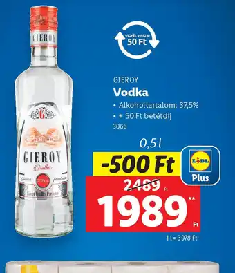 Lidl Gyerőfy Vodka ajánlat