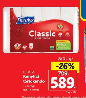 Lidl Floralys Konyhai Törlőkendő ajánlat