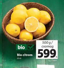 Lidl Bio citrom ajánlat