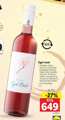 Lidl Egri rosé ajánlat