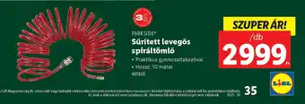 Lidl Parkside Sűrített levegős spiráltömlő ajánlat