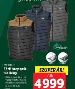 Lidl Parkside férfi steppelt mellény ajánlat