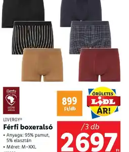 Lidl Livergy Férfi boxerals ajánlat