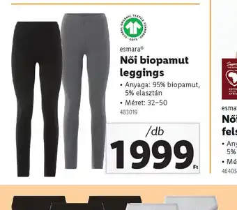 Lidl esmara Női biopamut leggings ajánlat