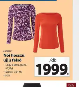 Lidl Esmara Női Hosszú Ujjú Felső ajánlat