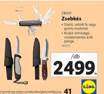 Lidl Crevit Zsebkések ajánlat