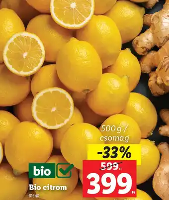 Lidl Bio citrom ajánlat