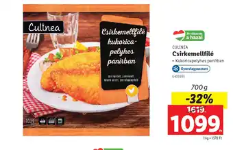 Lidl Culinea Csirkemellfilé kukorica-pelyhes panírbán ajánlat