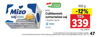 Lidl Mizo Csökkentett zsírtartalmú vaj ajánlat