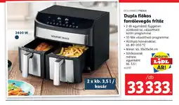 Lidl Gourmetmaxx Dupla fikos forrlevegős fritőz ajánlat