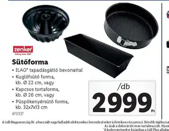 Lidl Zenker Sütőforma ajánlat