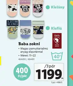 Lidl Baba zokni ajánlat