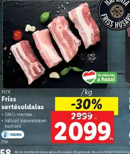 Lidl PICK Friss sertésoldalas ajánlat