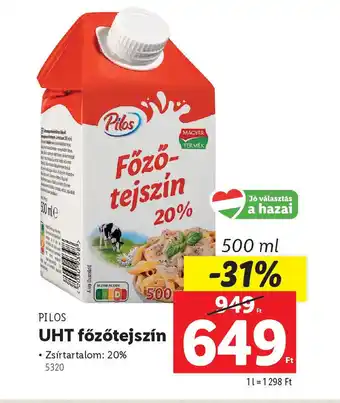 Lidl Pilos UHT Főzőtejszín ajánlat